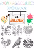 Vorschau - Arbeitsblätter - Ausmalbilder Frühling, Grundschule - Deckblatt