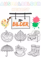 Vorschau - Arbeitsblätter - Ausmalbilder Herbst, Grundschule - Seite 1