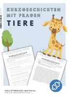 Vorschau - Arbeitsblätter - Arbeitsblätter mit Kurzgeschichten zum Thema Tiere - Deckblatt