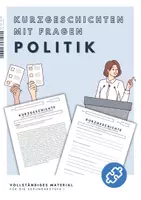 Vorschau - Stundenentwürfe - Arbeitsblätter mit Kurzgeschichten zum Thema Politik - Deckblatt