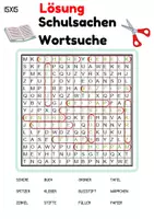 Vorschau - Arbeitsblätter - Wortsuchspiel/Wortsuche/Suchsel Schulsachen (Grundschule) - 4 Varianten - Seite 2