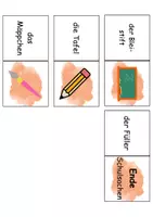 Vorschau - Mal- und Bastelvorlagen - Schulsachen Domino DaZ/DaF, Deutsch (Grundschule) - Fremdwörter - Seite 3