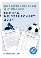 Vorschau - Arbeitsblätter - EM24 Arbeitsblätter mit Kurzgeschichten zur Europameisterschaft 2024 - Deckblatt