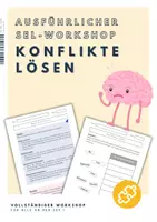 Vorschau - Stundenentwürfe - SEL Konflikte Lösen - Vollständiger Workshop zum sozialen und emotionalen Lernen - Deckblatt