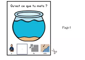 Aperçu - Feuilles d'exercices - Dans mon aquarium Livre Adapté en CAA - Page 3