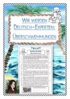 Vorschau - Arbeitsblätter - Sachtext der Woche: Überschwemmung / Hochwasser (Wir werden Deutsch-Experten- Leseverständnis mit integrativem Deutschunterricht) - Deckblatt