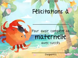Aperçu - Cartes / Images - Certificats de crabes modifiables - Page de couverture