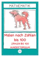 Vorschau - Arbeitsblätter - Malen nach Zahlen bis 100 - Deckblatt