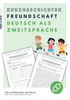 Vorschau - Arbeitsblätter - DaZ/DaF Arbeitsblätter mit Kurzgeschichten zum Thema Freundschaft - Deckblatt