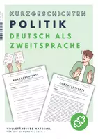 Vorschau - Arbeitsblätter - DaZ/DaF Arbeitsblatt Kurzgeschichten zum Thema Politik - Deckblatt