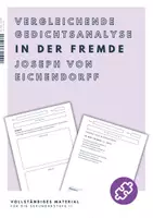 Vorschau - Klassenarbeiten - Vergleichende Gedichtanalyse "In der Fremde" Klausurvorbereitung - Deckblatt