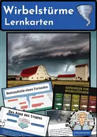 Vorschau - Merkblätter - Stürme - Lernkarten über Tornados, Hurricans, Zyklone, Taifune, Blizzards, Sandstürme & mehr / Erdkunde für die Sek 1 - Deckblatt