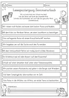 Vorschau - Unterrichtsreihen - Sommer Lesespaziergang, Lesen 1.Klasse, 2.Klasse, 3.Klasse Sommerferien - Seite 3