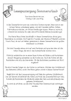 Vorschau - Unterrichtsreihen - Sommer Lesespaziergang, Lesen 1.Klasse, 2.Klasse, 3.Klasse Sommerferien - Seite 1