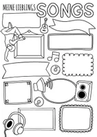 Vorschau - Arbeitsblätter - Meine Lieblingssongs - Kreativer Steckbrief zum Schulstart & Schuljahresende - Seite 2