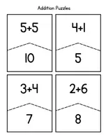 Aperçu - Préparation de séance / Séance complète - Addition Puzzles +9 fiches d'activités - Page de couverture