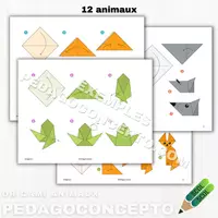 Aperçu - Matériel pour travaux manuels / dessin - Origami animaux - Page de couverture