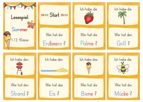 Vorschau - Spiele - FREEBIE - 1./2.Klasse: Lesespiel Sommer - Seite 2