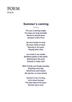 Vorschau - Arbeitsblätter - "Summer`s coming" Poem - Englisch spielerisch lernen - Gedichtreise 15 - Seite 2