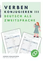 Vorschau - Arbeitsblätter - DaZ/DaF Arbeitsblätter // Verben konjugieren III - Deckblatt