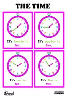 Vista previa - Tarjetas / Manipulativos - The Time -What Time is it? - Colour Flash Cards - página 3