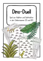 Vorschau - Spiele - Dino-Duell: Spiel zur Addition und Subtraktion in den Zahlenräumen 20 und 100 - Deckblatt