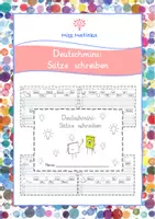 Vorschau - Arbeitsblätter - Sätze schreiben Satzregeln Leseverständnis Heft Deutschmini - Deckblatt