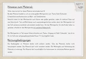 Vorschau - Fördermaterial/Inklusion - Wortspeicher:Einkaufen, Geld, Supermarkt - Seite 1