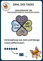Vorschau - Arbeitsblätter - Zahl des Tages im Zahlenraum 100 - 2fach differenziert - Deckblatt