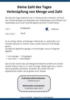Vorschau - Arbeitsblätter - Zahl des Tages im Zahlenraum 100 - 2fach differenziert - Seite 2