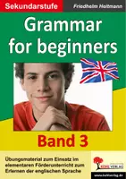 Vorschau - Arbeitsblätter - Grammar for beginners | Englische Grammatik, Simple Present, Simple Past, Pronouns, Prepositions, Förderunterricht | Englisch Sekundarstufe Klasse 5-13 Förderschule Lösungen - Deckblatt