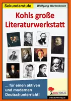 Vorschau - Arbeitsblätter - Kohls große Literaturwerkstatt | Deutsch Sekundarstufe I Klasse 5-8 | Literaturformen, Gedicht, Ballade, Märchen, Fabel, Novelle, Drama, Textarbeit, Freiarbeit, Lösungen - Deckblatt