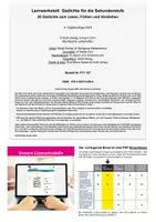 Vorschau - Arbeitsblätter - Gedichte für die Sekundarstufe | Deutsch Sekundarstufe I Klasse 5–8 | 20 Gedichte, Lyrik, Freundschaft, Liebe, Alltag, Kreatives Schreiben, Literaturunterricht, Freiarbeit, Lösungen - Seite 1