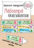 Vorschau - Mal- und Bastelvorlagen - Classroom Management - MELDEAMPEL (Mitarbeit im Unterricht - Englisch/Deutsch) #bestoflmp2019 - Deckblatt