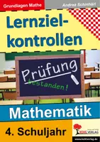 Vorschau - Arbeitsblätter - Lernzielkontrollen Mathematik Klasse 4 | Zahlenraum bis 1000000, Grundrechenarten, Geometrie, Größen, Multiplikation, Division | Mathe Grundschule Lösungen - Deckblatt
