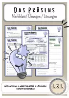 Vorschau - Arbeitsblätter - Materialpaket Zeitformen : Präsens, Perfekt, Präteritum, Plusquamperfekt, Futur 1 und Futur 2 (Merkblätter, Arbeitsblätter und Lösungen) - Seite 1