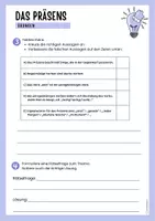 Vorschau - Arbeitsblätter - Präsens - Merkblatt, Arbeitsblätter und Lösungen - Seite 3