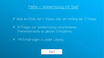 Vorschau - Spiele - Schuljahresende / Schuljahresanfang Wiederholung Mathe Klasse 4 und 5 - Das interaktive Quiz - Seite 2