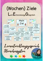 Vorschau - Poster - Lernentwicklungsgespräch LEG 22 Karten mit Schülerzielen und Zielvereinbarungen - Deckblatt