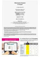 Vorschau - Arbeitsblätter - Wochenplan Deutsch Klasse 9 | Grammatik, Rechtschreibung, Bewerbung, Erörterung | 34 Wochenpläne für ein ganzes Schuljahr mit Lösungen - Seite 1