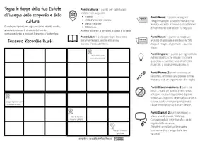 anteprima - Esercizi - Estate alla scoperta (tessera punti) - Pagina 1