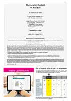 Vorschau - Arbeitsblätter - Wochenplan Deutsch Klasse 10 | Grammatik, Rechtschreibung, Erörterung, Bewerbung, Sachtexte, Konjunktiv, Kommasetzung | Deutsch Sekundarstufe I Lösungen - Seite 1