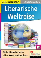 Vorschau - Arbeitsblätter - Literarische Weltreise – Deutsch Grundschule Sekundarstufe I Klasse 3-6 | Weltliteratur, Klassiker, Alice im Wunderland, kleiner Prinz, 3 Niveaustufen, Fabeln | Arbeitsblätter Kopiervorlagen Freiarbeit mit Lösungen - Deckblatt