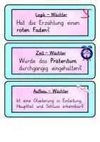 Vorschau - Aufgabenkarten - Wächterkarten Erlebniserzählung – Strukturierte Zuhöreraufgabe und Peer-Feedback zu Erzählmerkmalen (Deutsch) - Seite 3