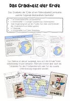 Vorschau - Arbeitsblätter - Gradnetz der Erde – Koordinaten, Längengrade, Breitengrade, Kartenarbeit, Orientierung, Erdkunde, Geografie | Materialpaket mit Wissenskartei, Arbeitsblättern, Lernspiel, Tafelbildern 5., 6. Klasse, Sekundarstufe - Seite 1