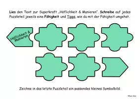 Vorschau - Arbeitsblätter - SuperkräftePuzzle - Soziale Kompetenzen für den Klassenraum - Seite 1