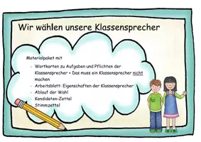 Vorschau - Bildkarten - Morgenkreisbuch und Klassensprecherwahl - Seite 1
