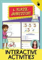 Vorschau - Interaktives Material - Englisch 6. Klasse - Aufgaben zum Jahresstoff - Deckblatt