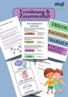 Vorschau - Stundenentwürfe - 👐🏻Versöhnung & Zusammenhalt: 2h - Unterrichtsentwurf ♥️ - Deckblatt