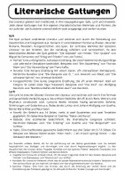 Vorschau - Arbeitsblätter - Literarische Gattungen Stilmittel Übersicht + Arbeitsblatt - Seite 1